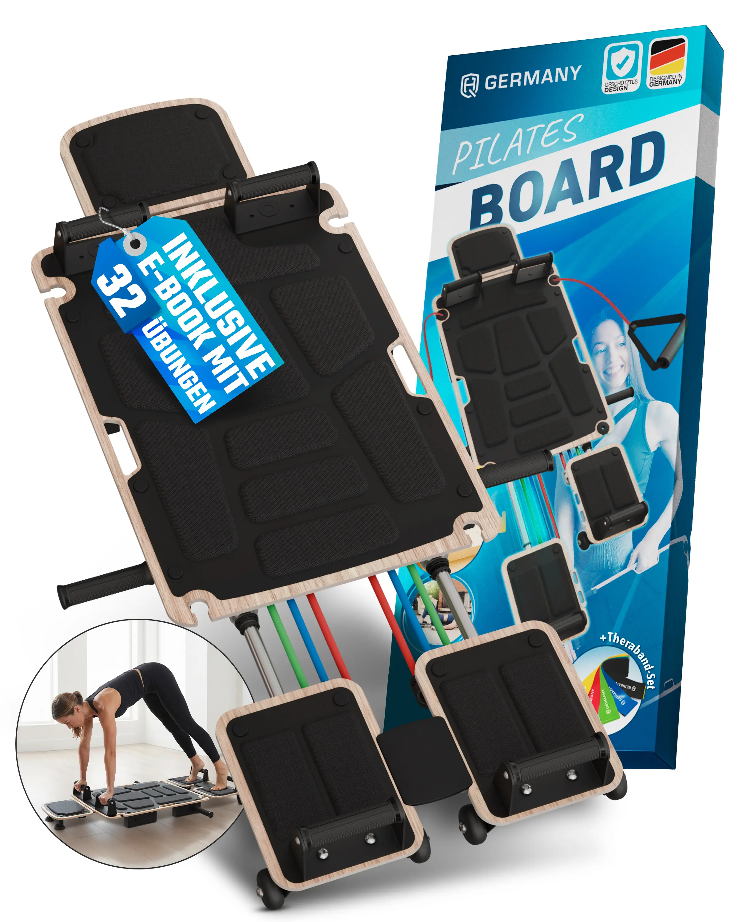 Pilates Board [inkl. E-Book und Theraband-Set]
