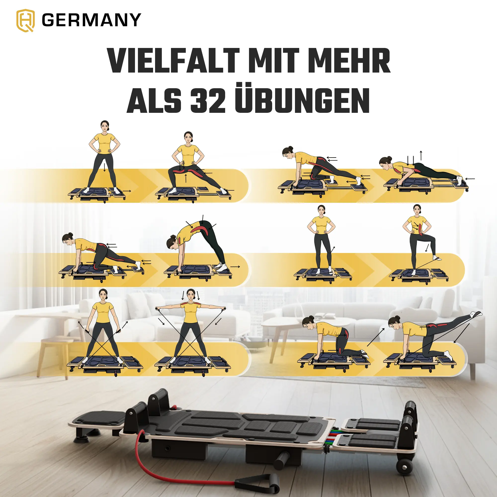 Pilates Board [inkl. E-Book und Theraband-Set] - Image 6