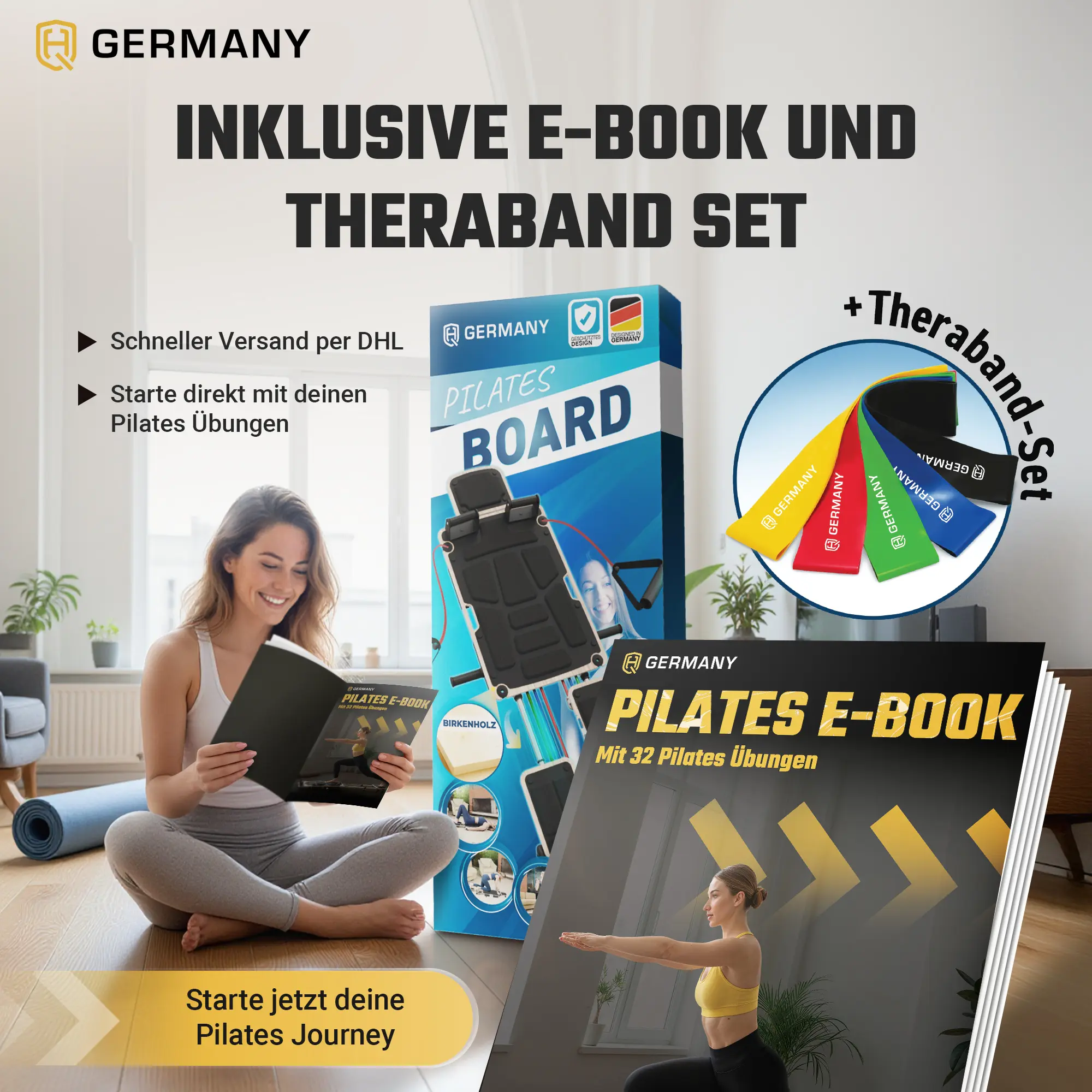 Pilates Board [inkl. E-Book und Theraband-Set] - Image 7
